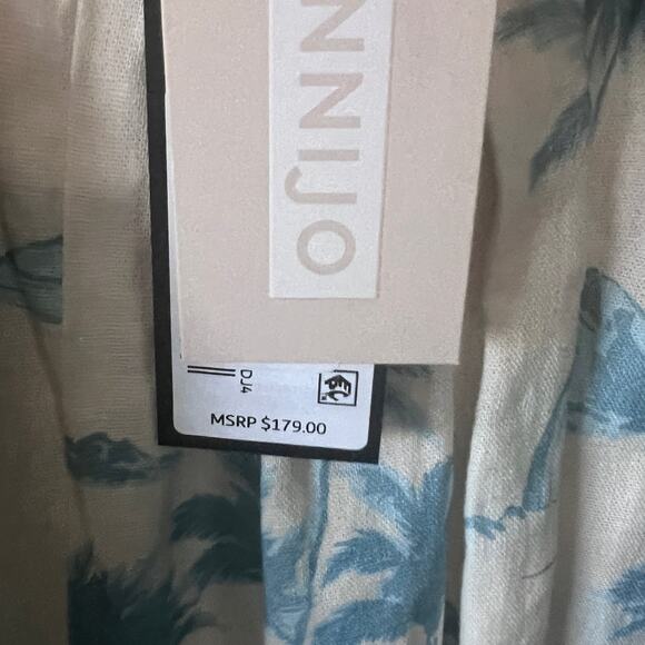 NWT Gianni Bini × DANNIJO Palm Print Linen Dress – Size 8 - Picture 3 of 7